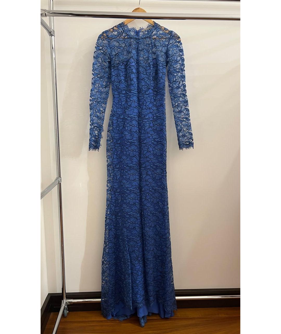 ERMANNO SCERVINO Синее кружевное вечернее платье, фото 9