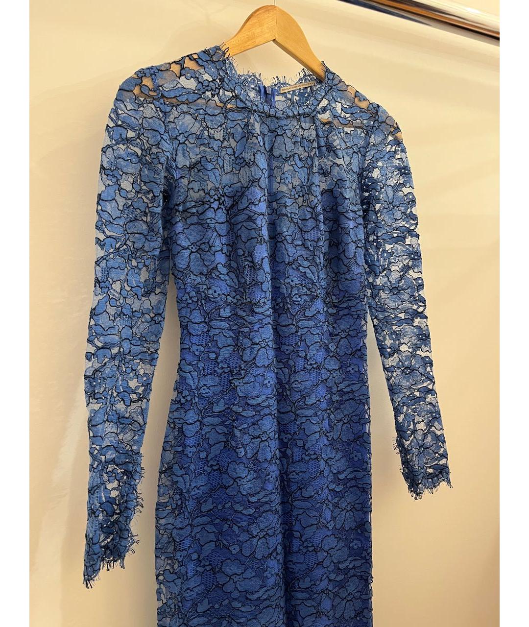 ERMANNO SCERVINO Синее кружевное вечернее платье, фото 3