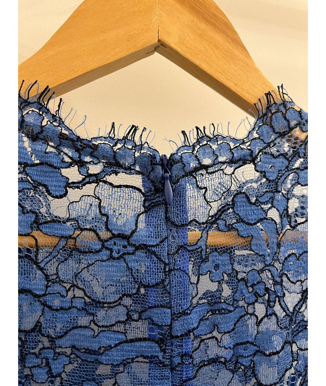 ERMANNO SCERVINO Синее кружевное вечернее платье, фото 4