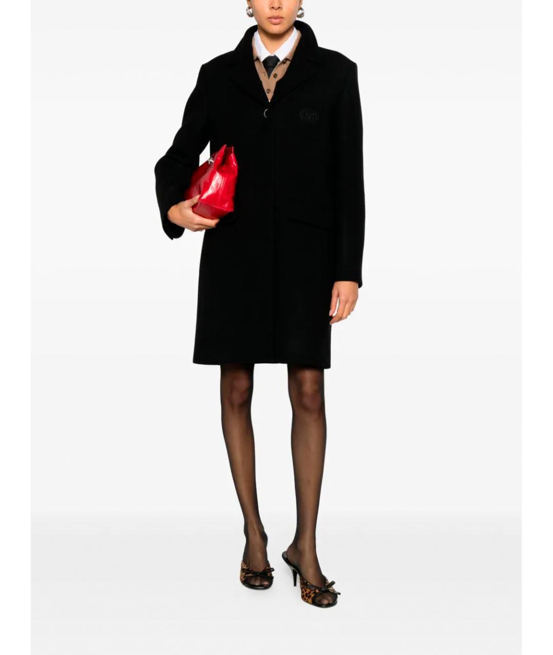 GUCCI Черное шерстяное пальто, фото 2
