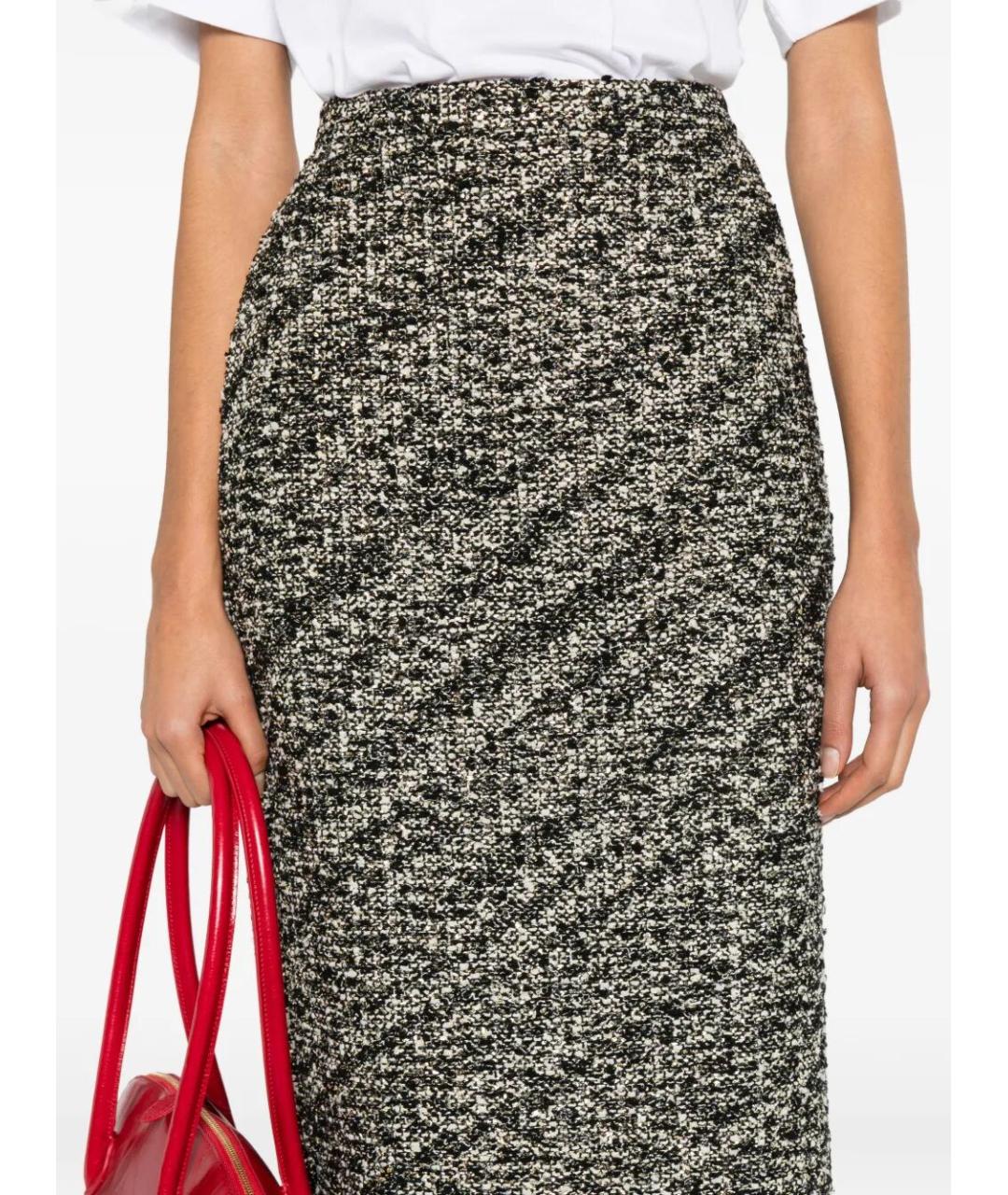 GUCCI Серая полиамидовая юбка миди, фото 4