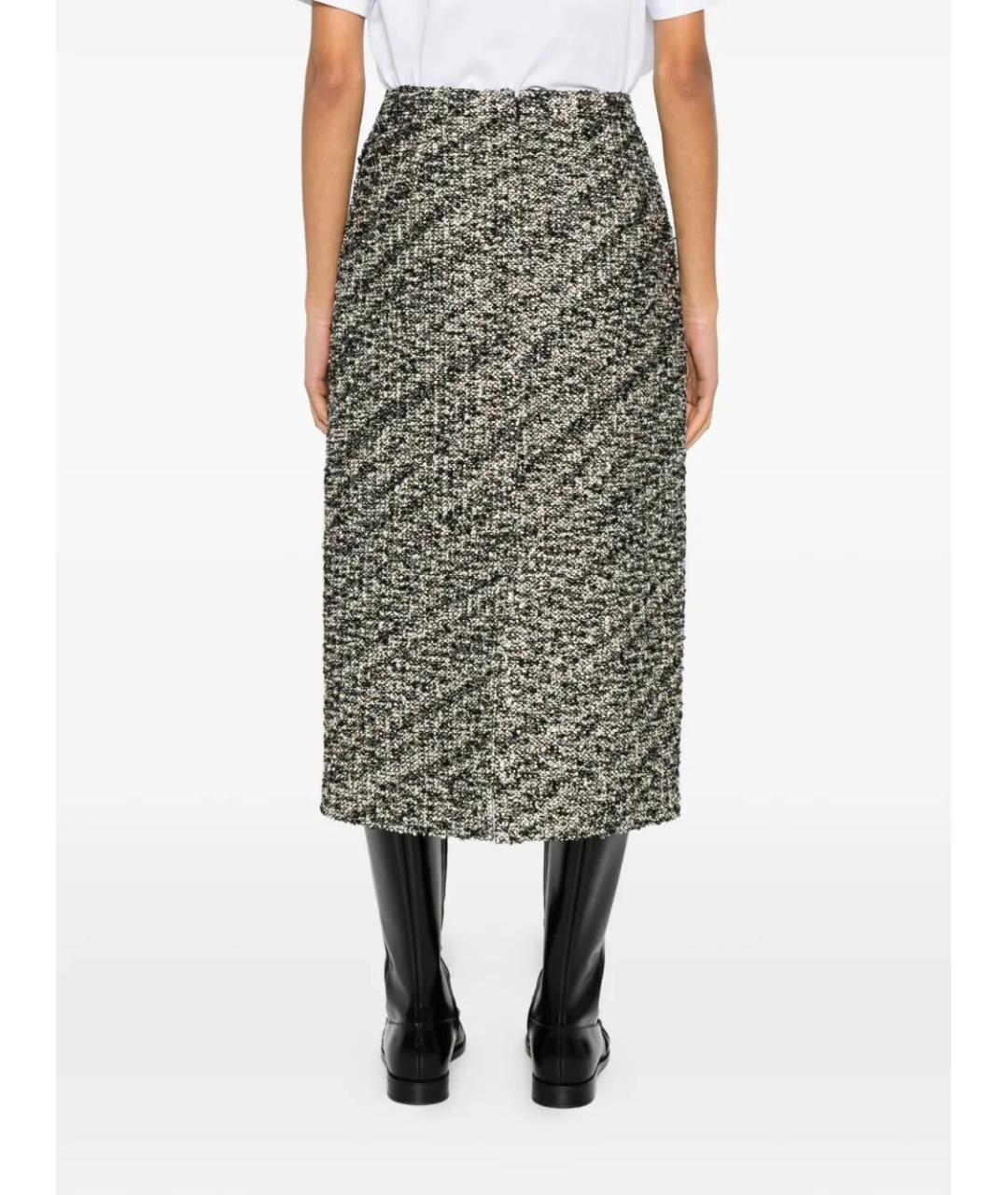 GUCCI Серая полиамидовая юбка миди, фото 3