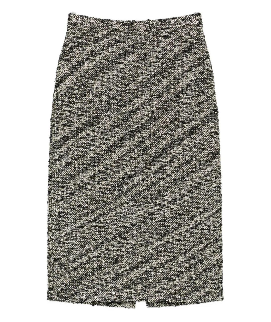GUCCI Серая полиамидовая юбка миди, фото 1