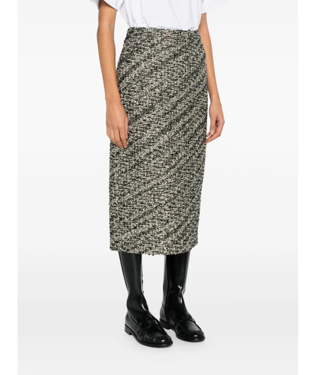 GUCCI Серая полиамидовая юбка миди, фото 5