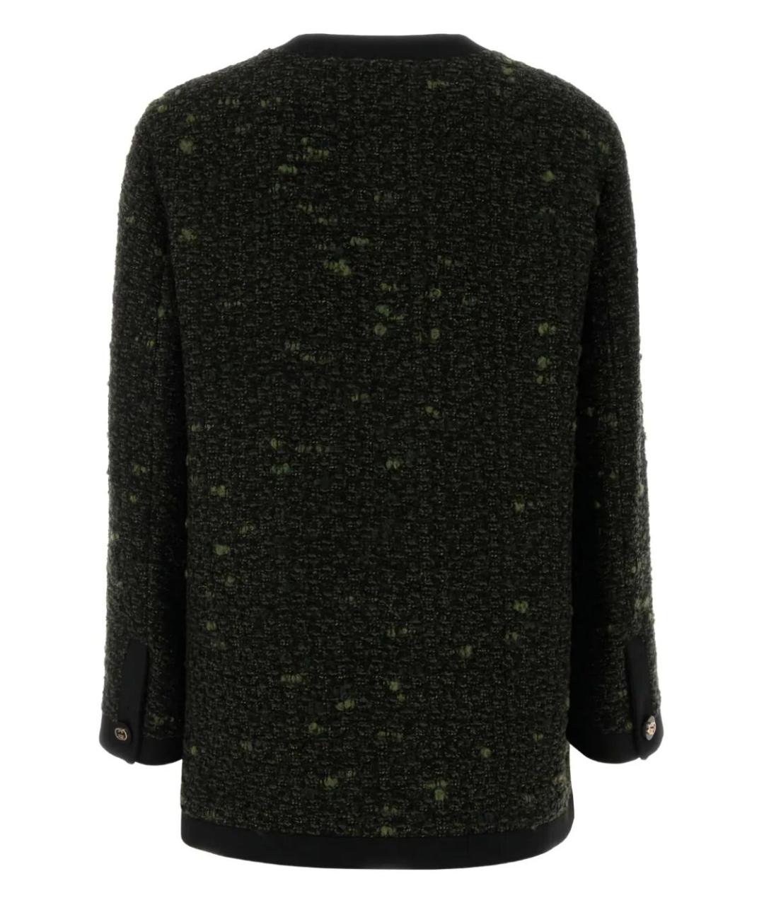 GUCCI Зеленый шерстяной жакет/пиджак, фото 2