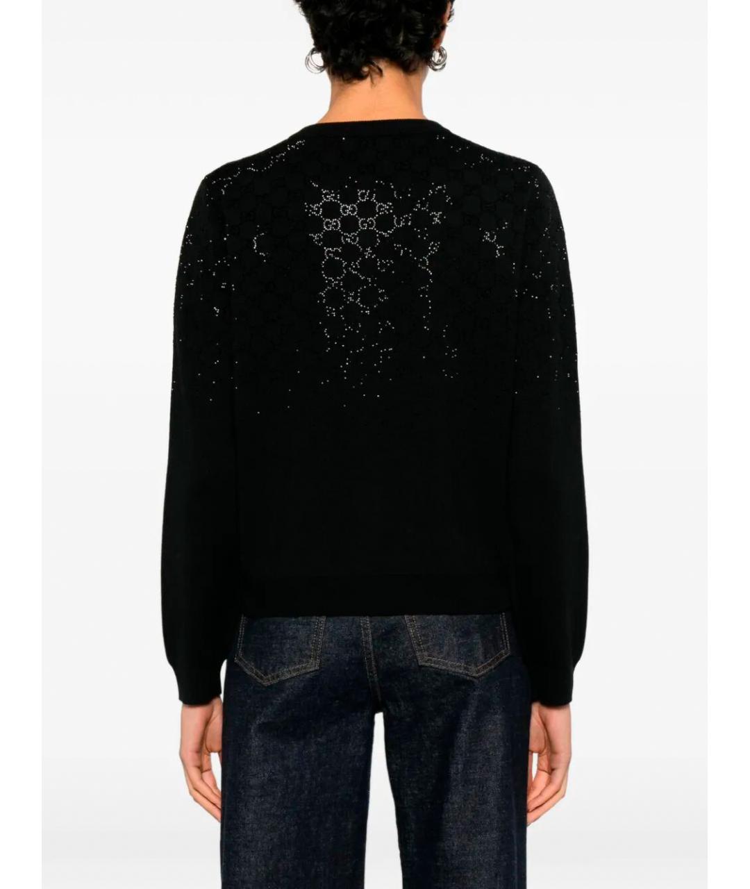 GUCCI Черный шерстяной кардиган, фото 5