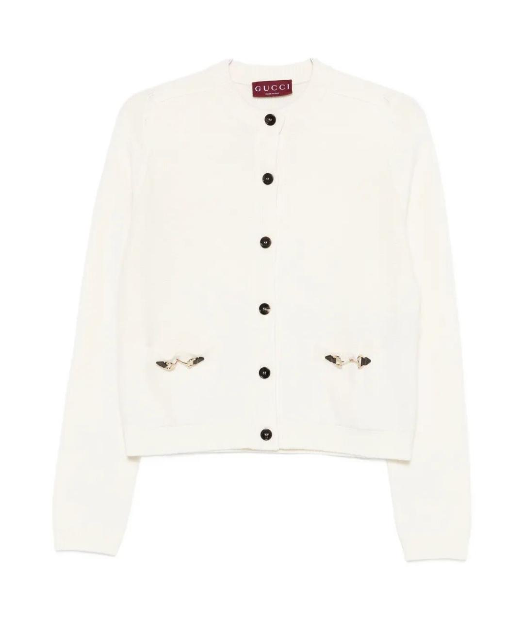 GUCCI Белый шерстяной кардиган, фото 1