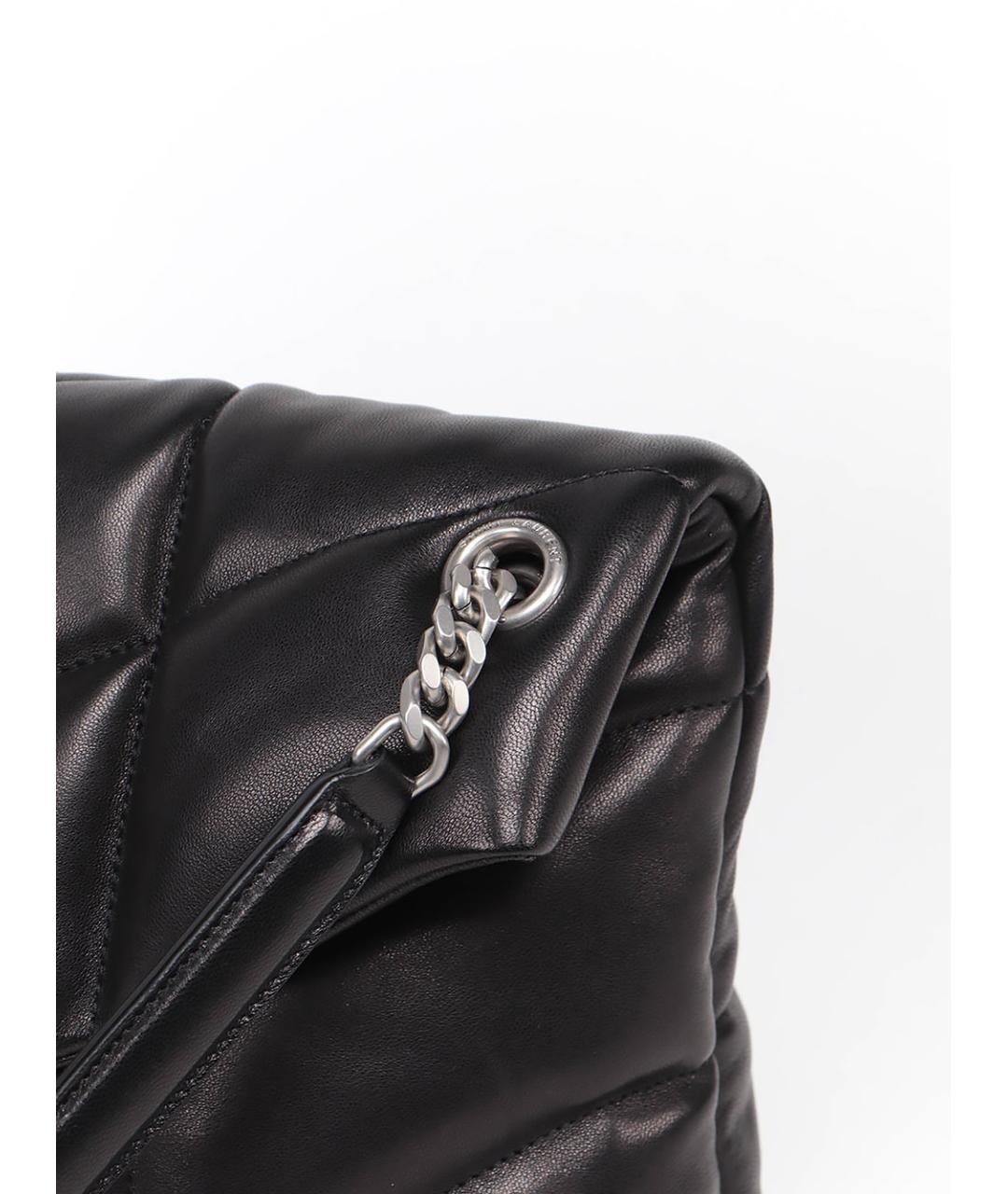 SAINT LAURENT Черная кожаная сумка через плечо, фото 4