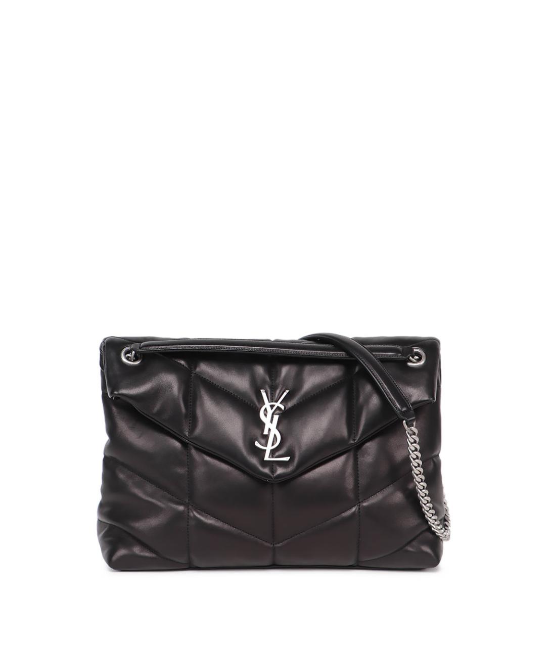 SAINT LAURENT Черная кожаная сумка через плечо, фото 1