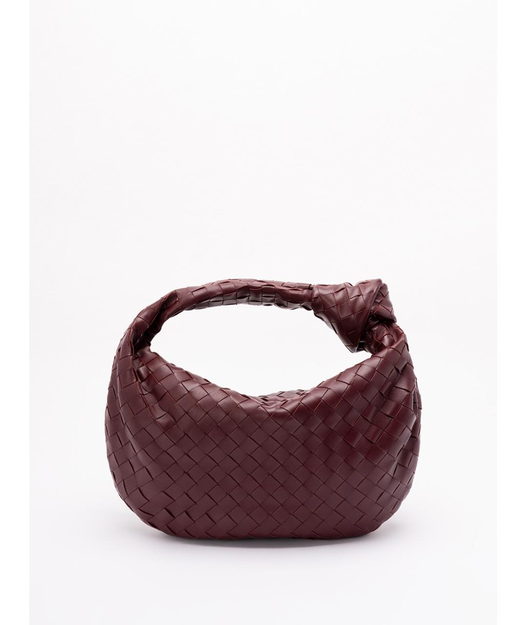 BOTTEGA VENETA Бордовая кожаная сумка с короткими ручками, фото 2