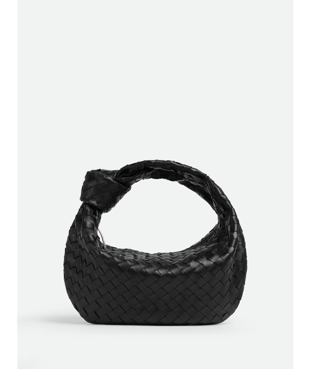 BOTTEGA VENETA Черная кожаная сумка через плечо, фото 4