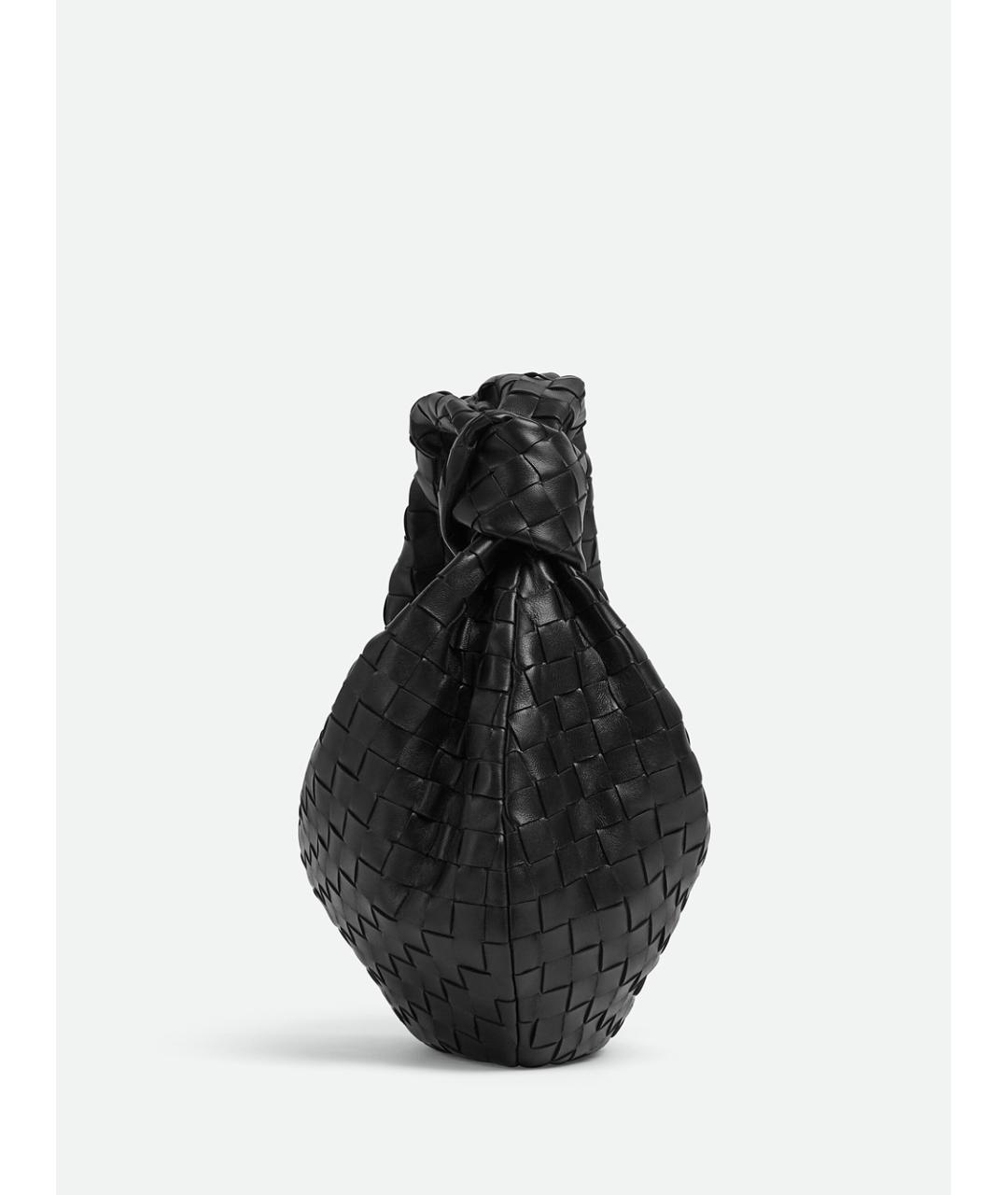 BOTTEGA VENETA Черная кожаная сумка через плечо, фото 2