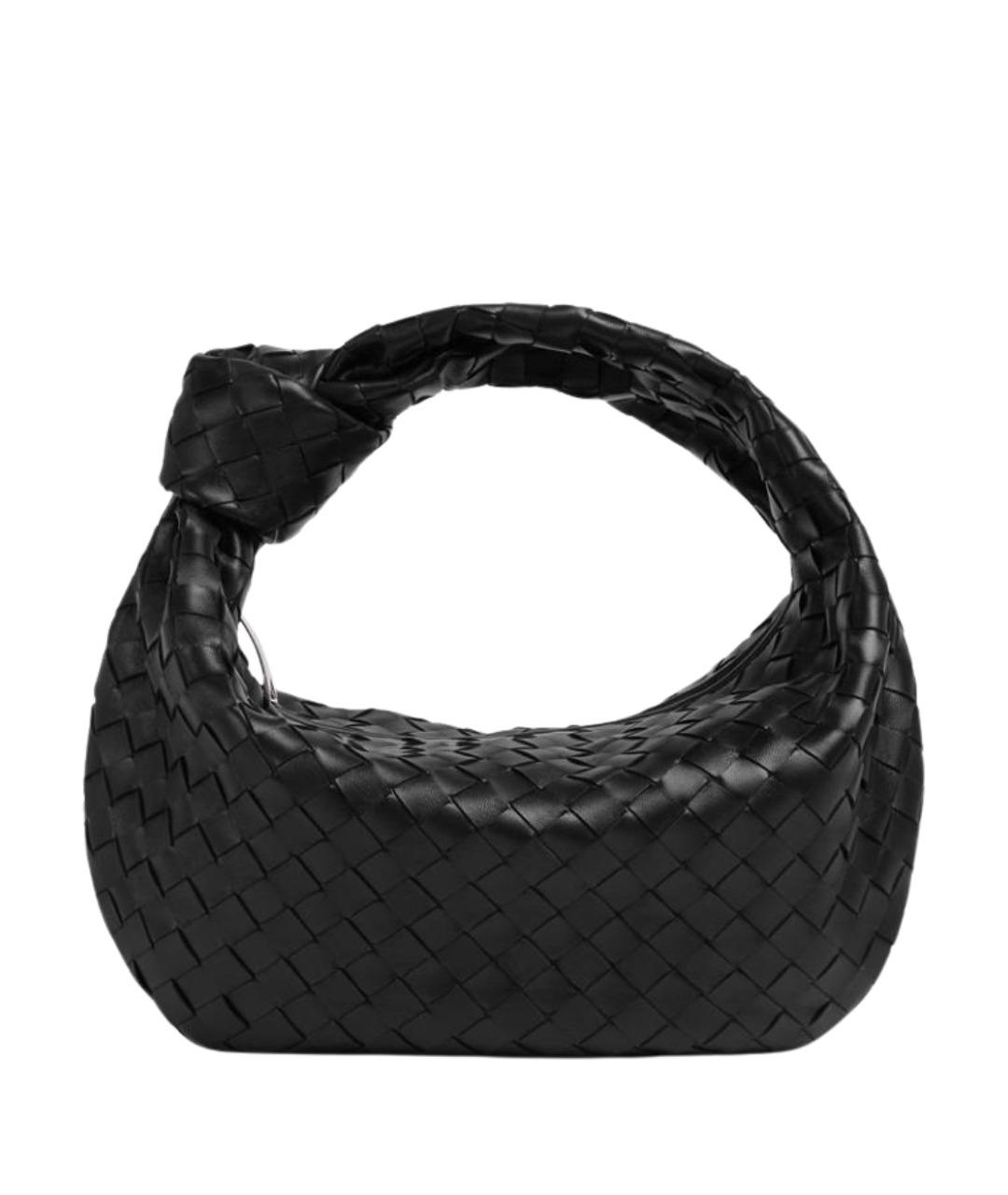 BOTTEGA VENETA Черная кожаная сумка через плечо, фото 1