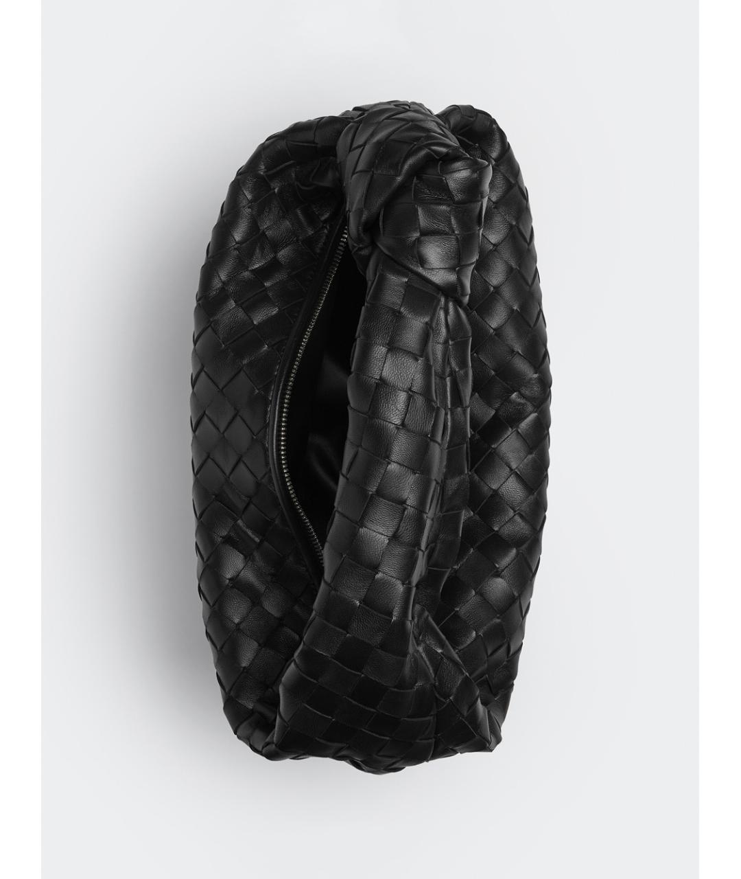 BOTTEGA VENETA Черная кожаная сумка через плечо, фото 3