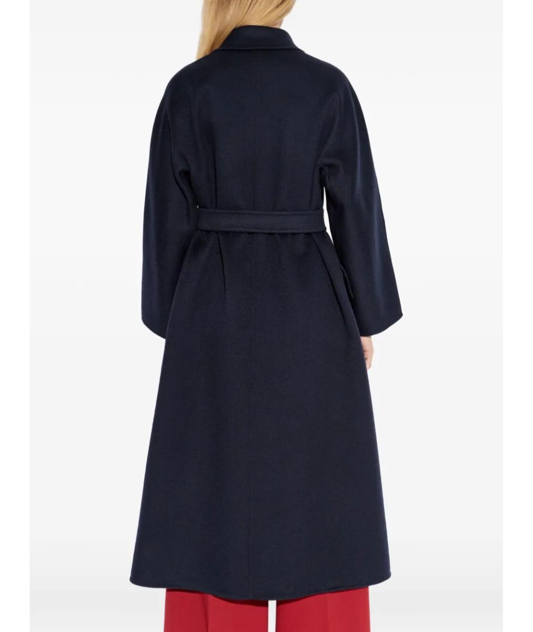 MAX MARA Темно-синее кашемировое пальто, фото 4