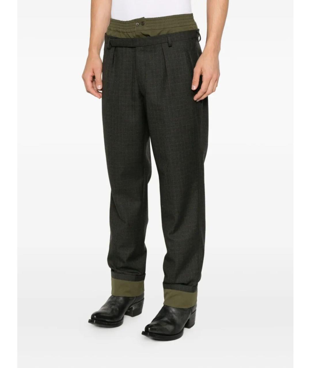 PRADA Зеленые повседневные брюки, фото 2