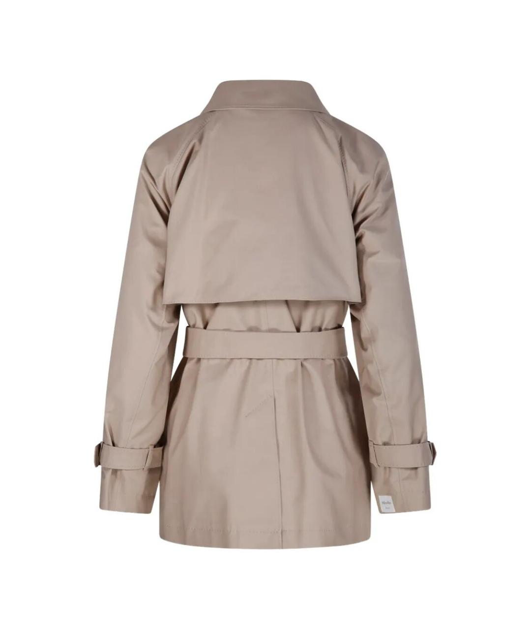 MAX MARA Бежевый хлопковый тренч/плащ, фото 2