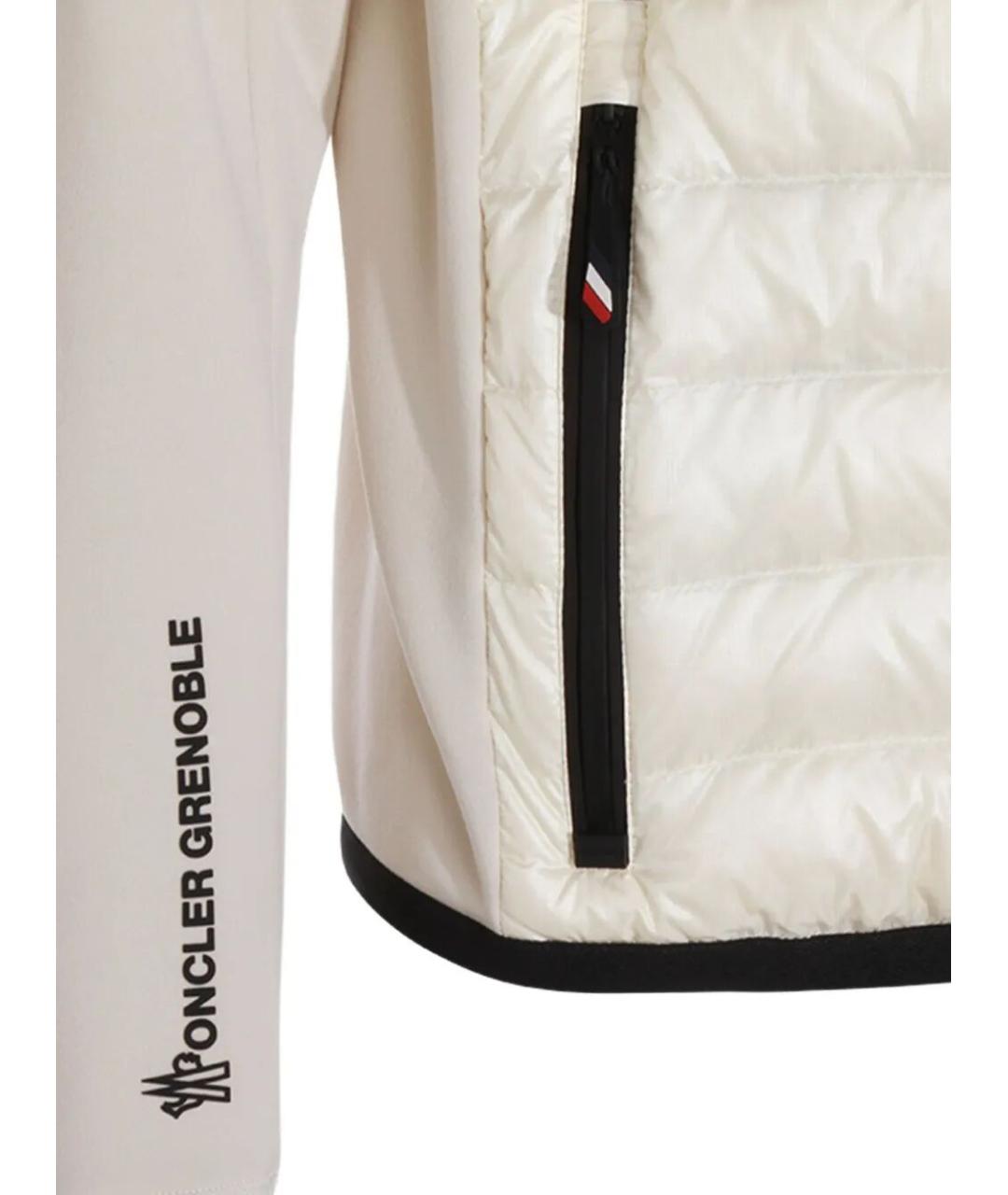 MONCLER GRENOBLE Бежевая полиэстеровая куртка, фото 4