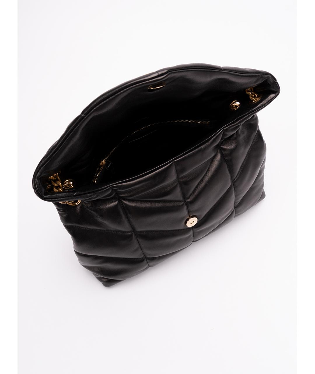 SAINT LAURENT Черная кожаная сумка через плечо, фото 6