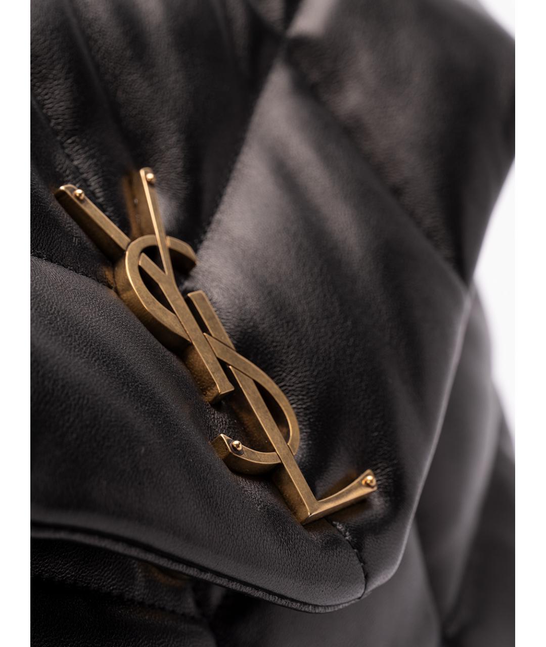 SAINT LAURENT Черная кожаная сумка через плечо, фото 5