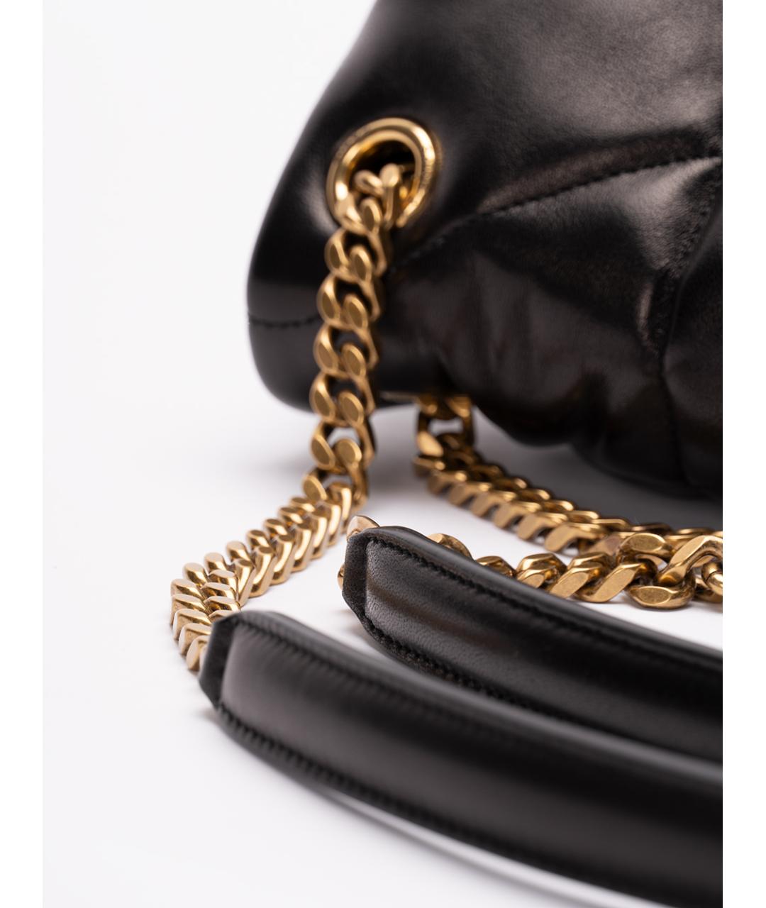 SAINT LAURENT Черная кожаная сумка через плечо, фото 4