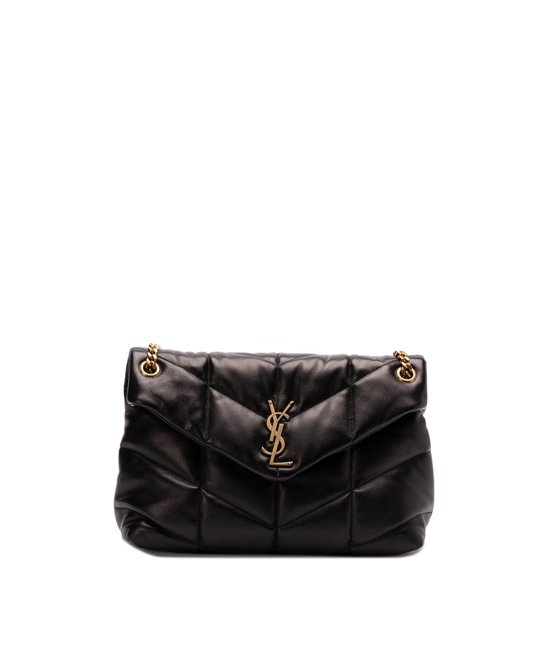 SAINT LAURENT Черная кожаная сумка через плечо, фото 1