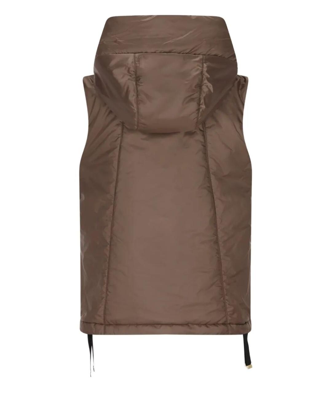 MAX MARA Коричневый полиэстеровый жилет, фото 2