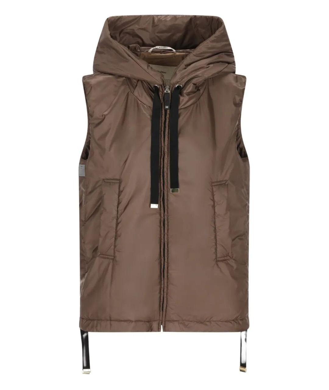 MAX MARA Коричневый полиэстеровый жилет, фото 1