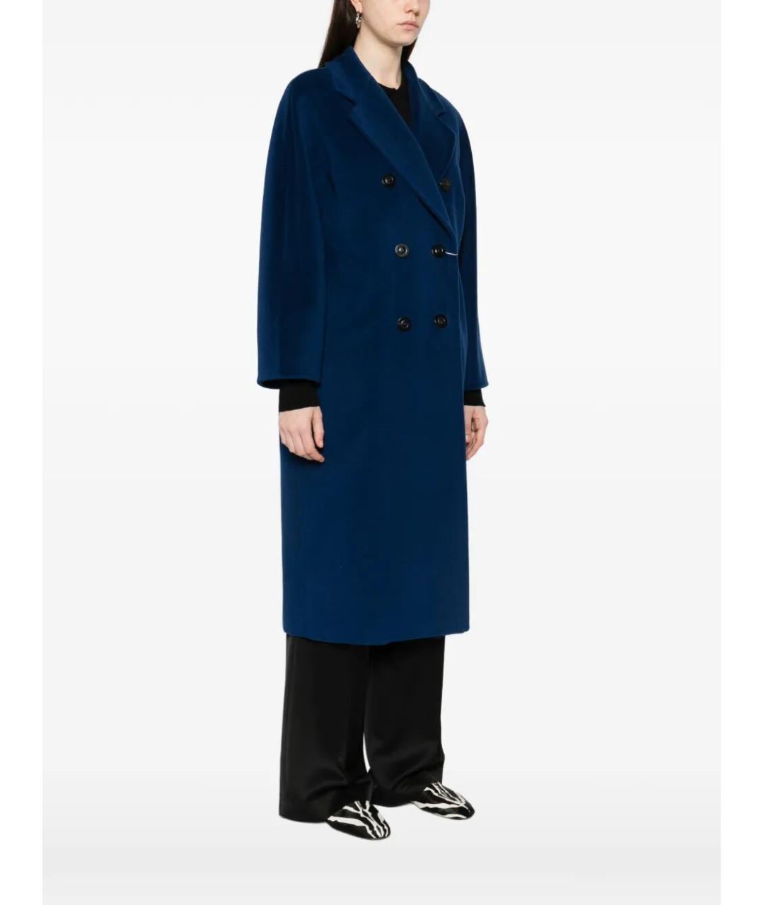 MAX MARA Синее шерстяное пальто, фото 3