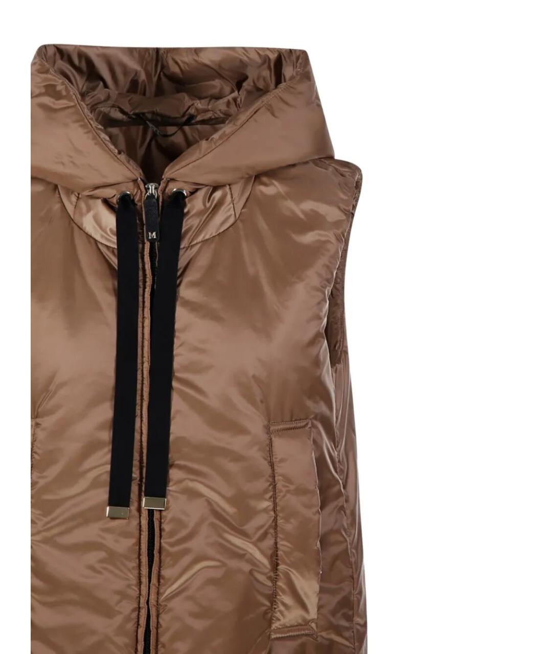 MAX MARA Бежевый полиэстеровый жилет, фото 3