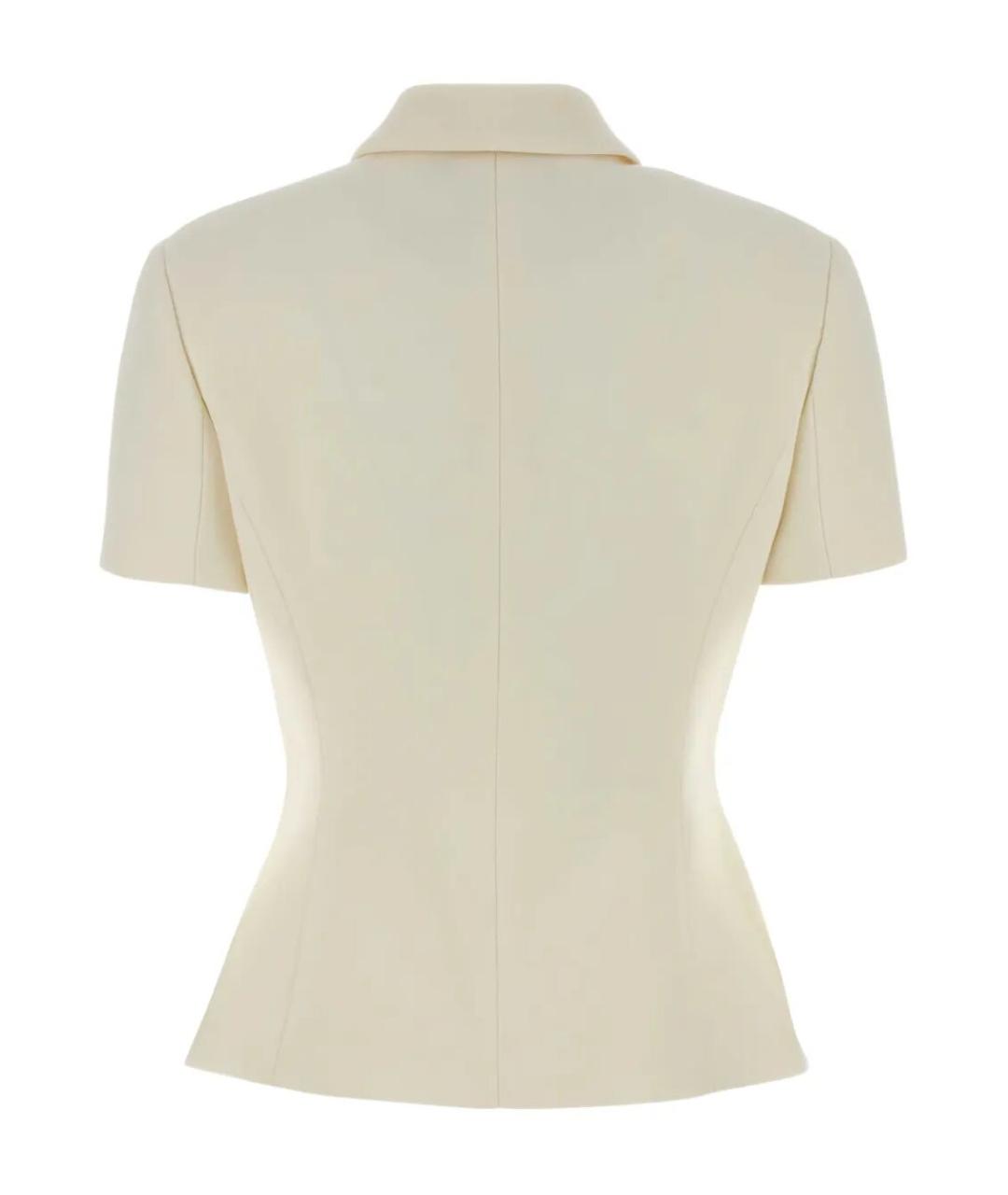 VERSACE Белый шерстяной жакет/пиджак, фото 2