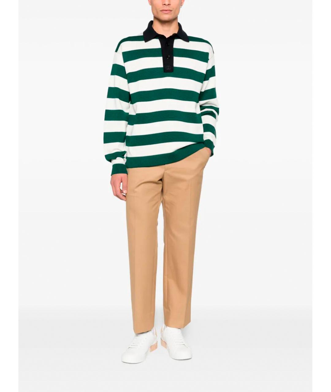 GUCCI Мульти хлопковое поло с коротким рукавом, фото 2