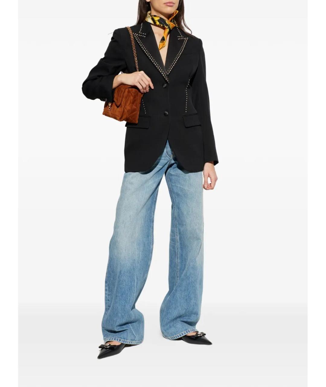 VERSACE Черный шерстяной жакет/пиджак, фото 2