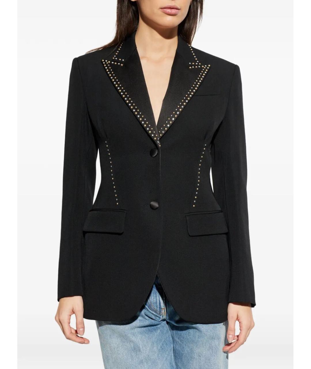 VERSACE Черный шерстяной жакет/пиджак, фото 4