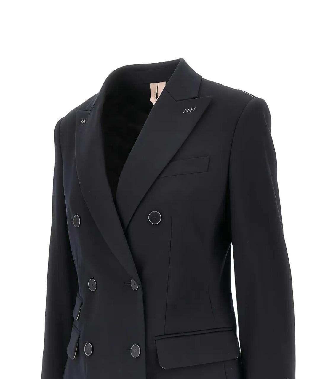 MAX MARA Темно-синий шерстяной жакет/пиджак, фото 2