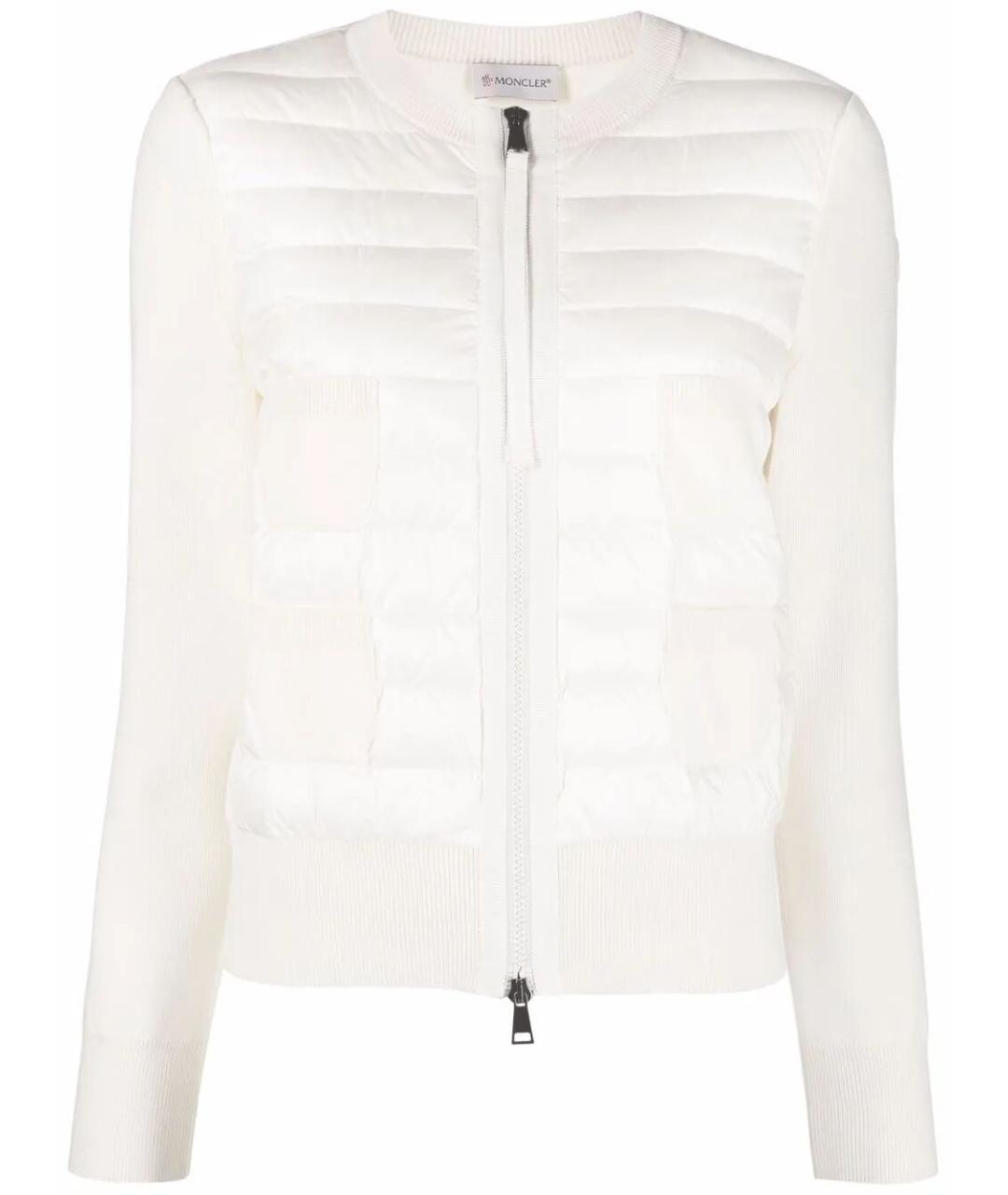 MONCLER Белый шерстяной кардиган, фото 1