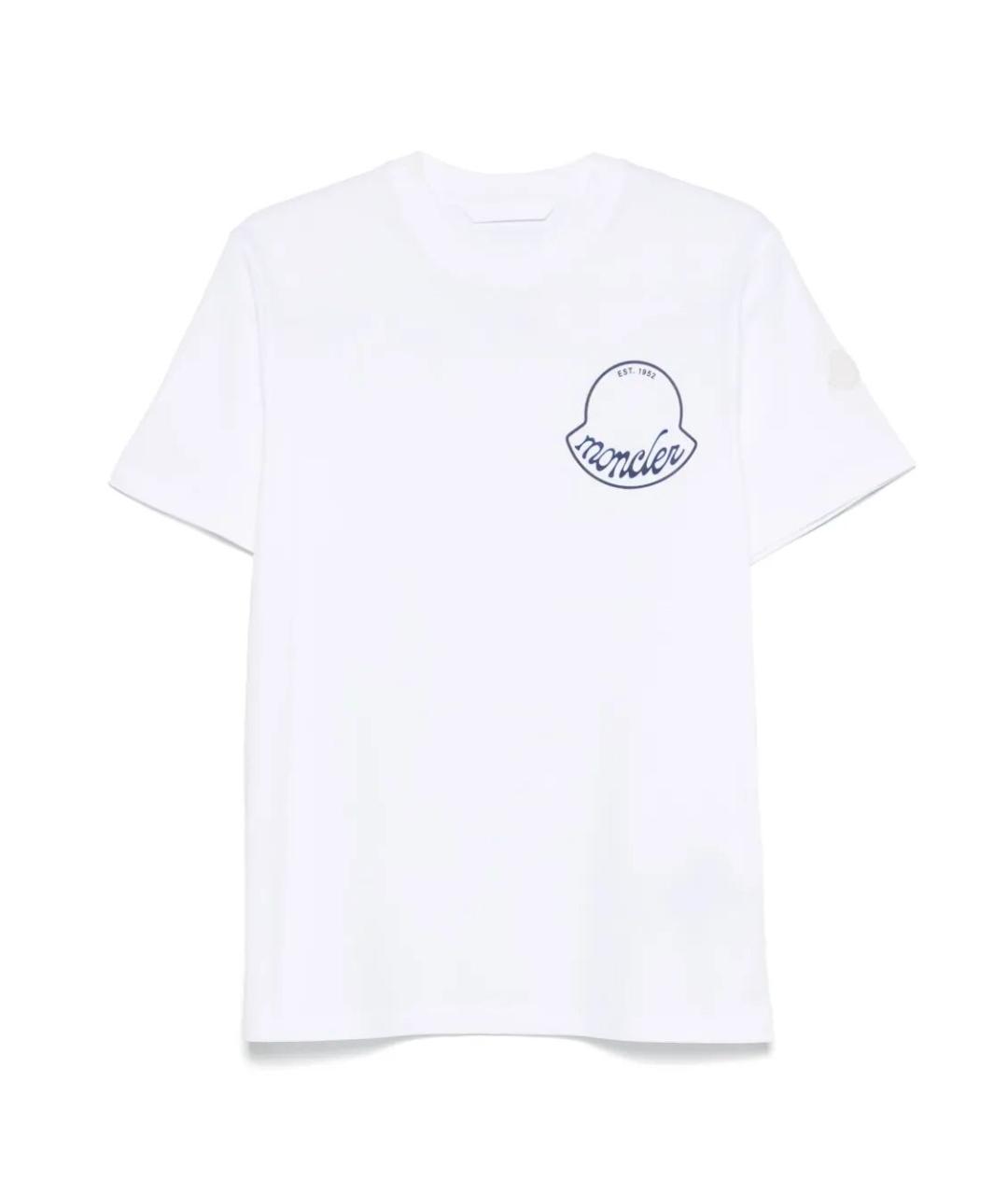 MONCLER Белая хлопковая футболка, фото 1