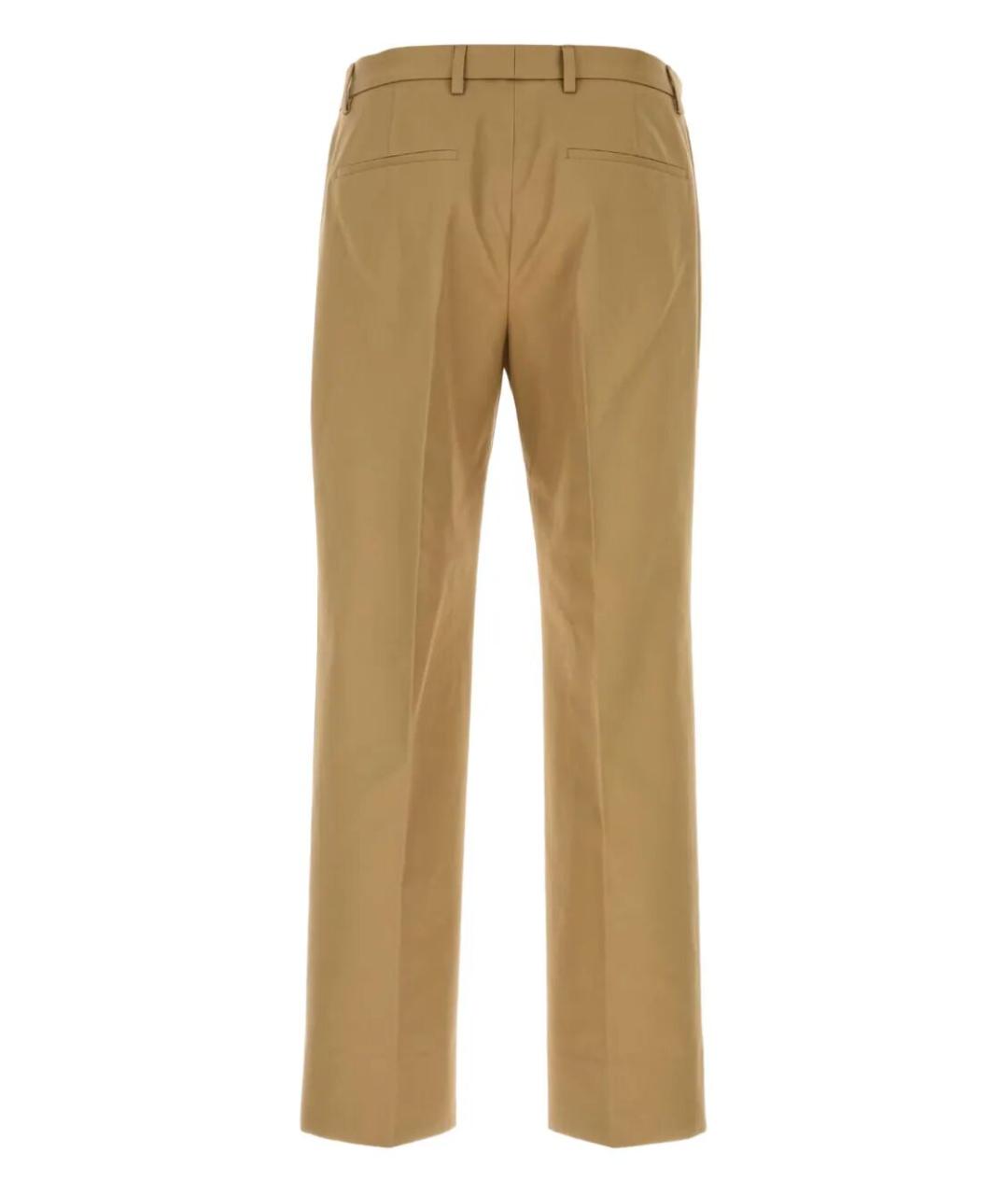 GUCCI Бежевые хлопковые повседневные брюки, фото 2
