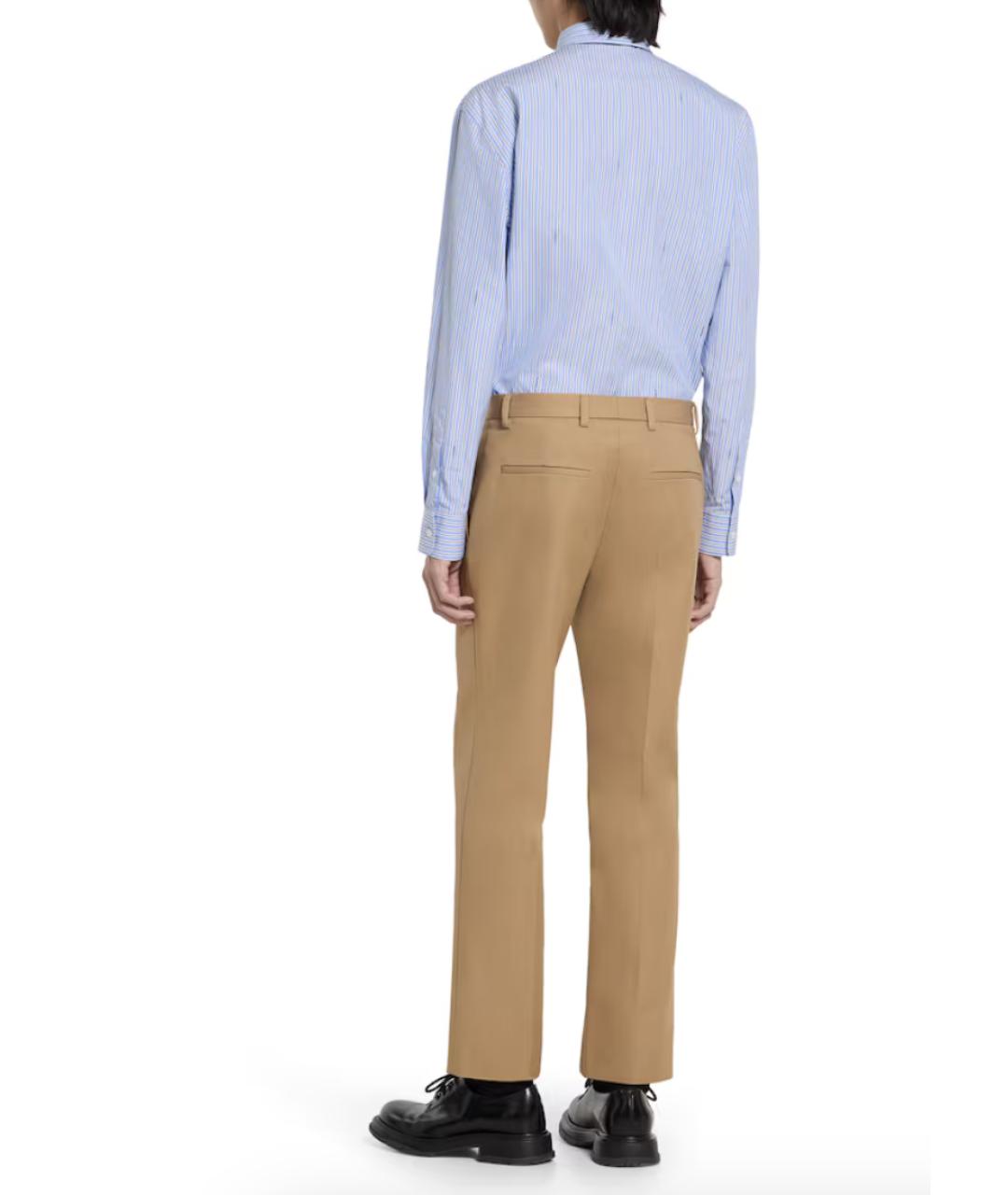 GUCCI Бежевые хлопковые повседневные брюки, фото 6