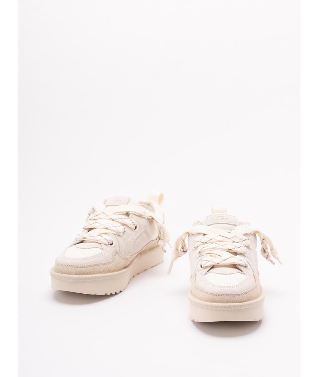 UGG AUSTRALIA Бежевые кожаные кроссовки, фото 2