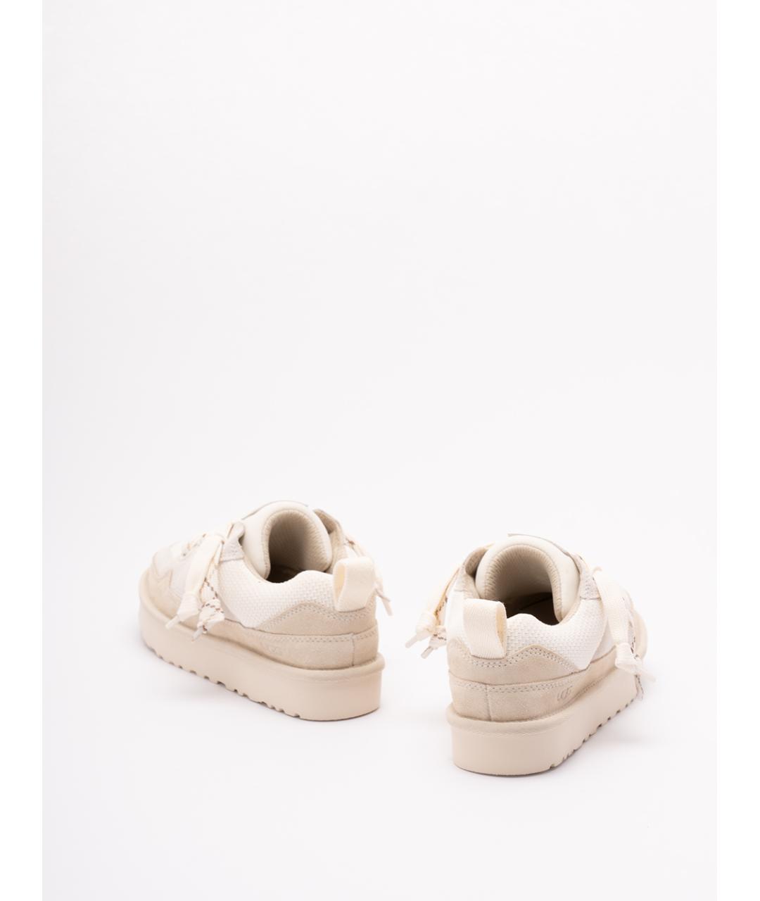 UGG AUSTRALIA Бежевые кожаные кроссовки, фото 3