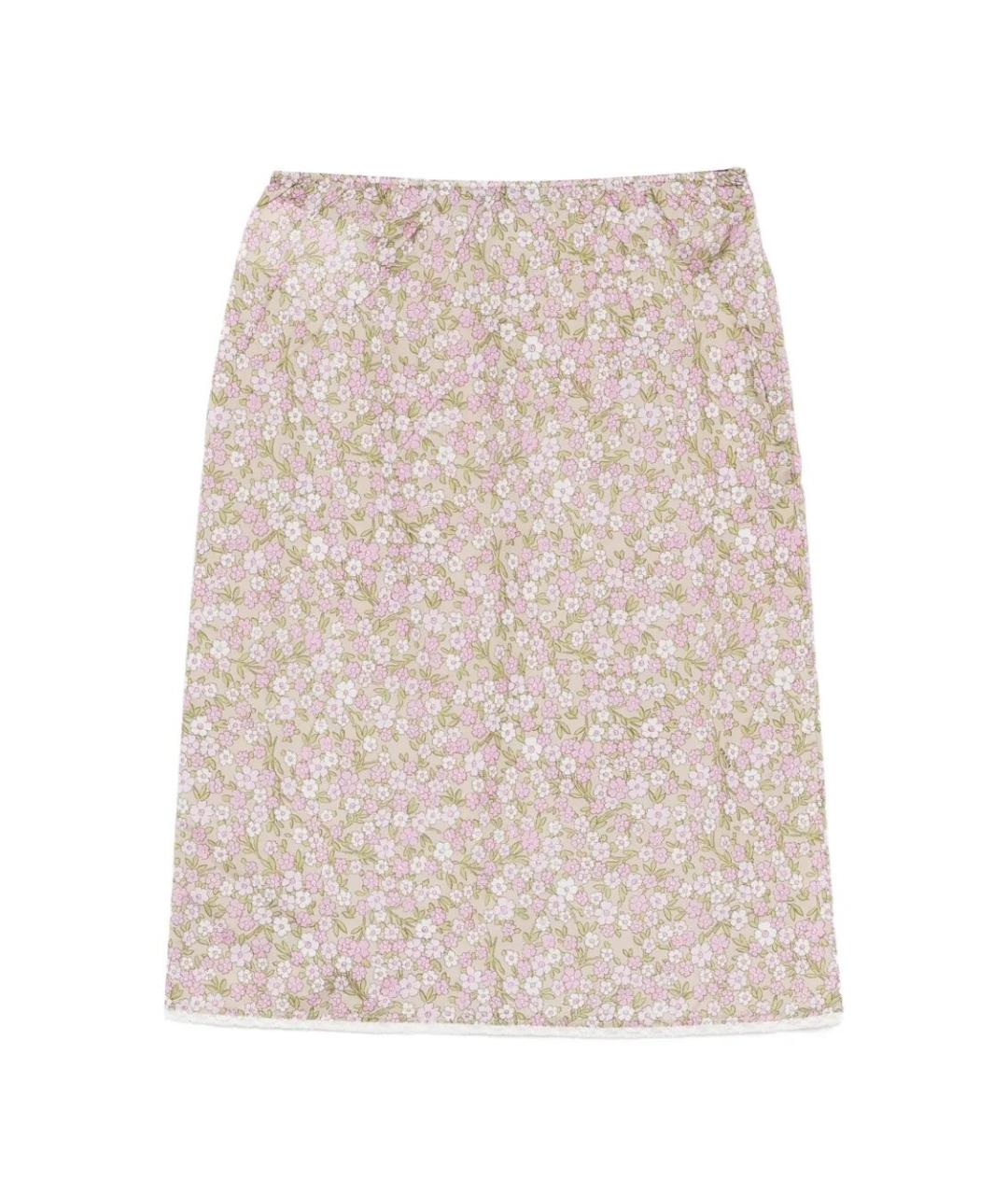 PRADA Мульти полиамидовая юбка миди, фото 1