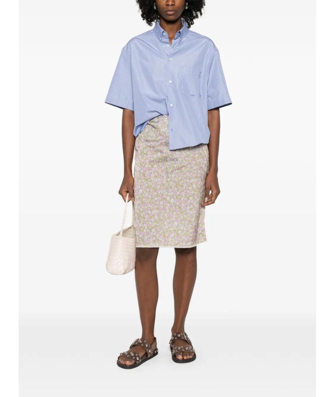 PRADA Мульти полиамидовая юбка миди, фото 2