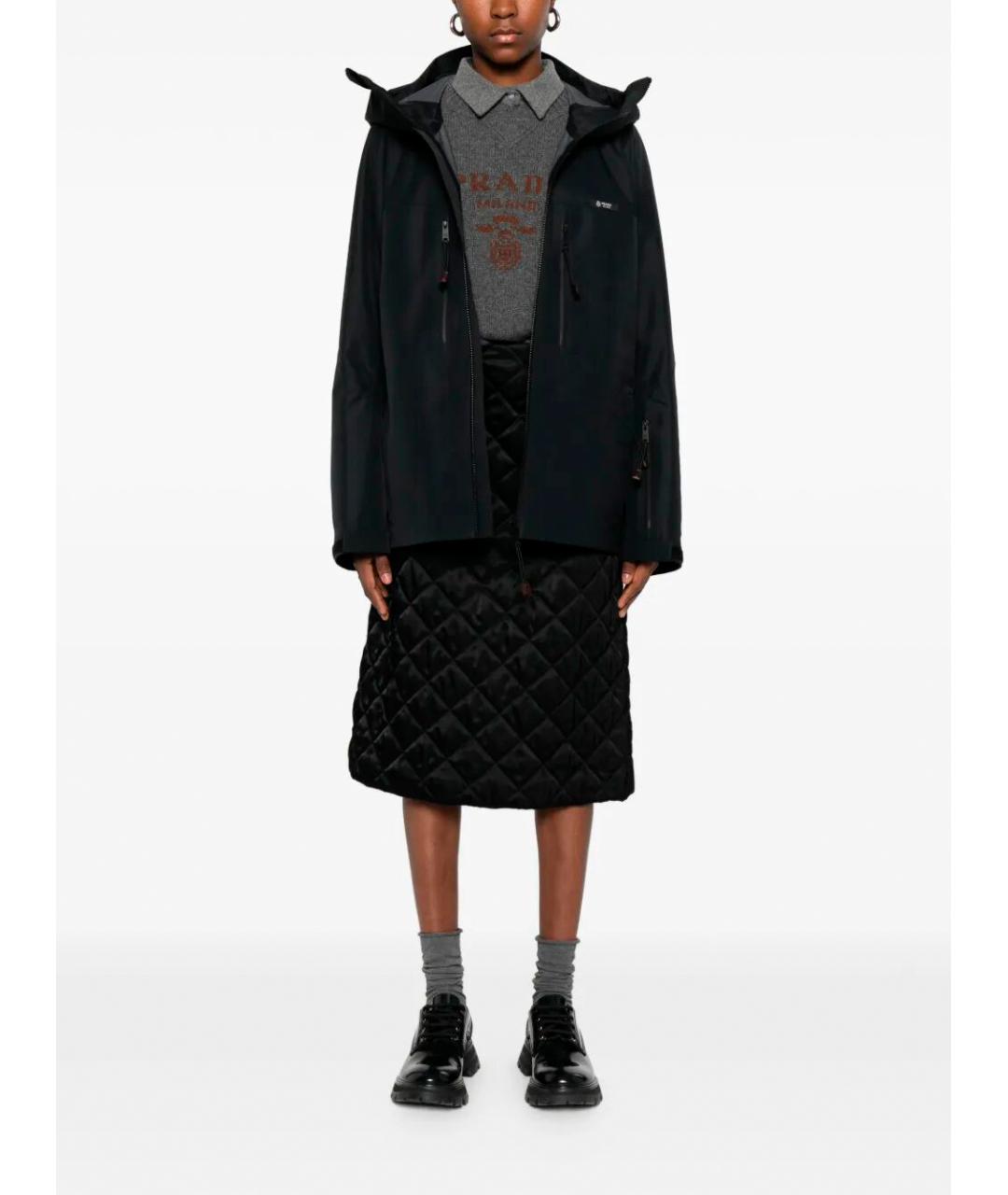 PRADA Черная полиэстеровая куртка, фото 2