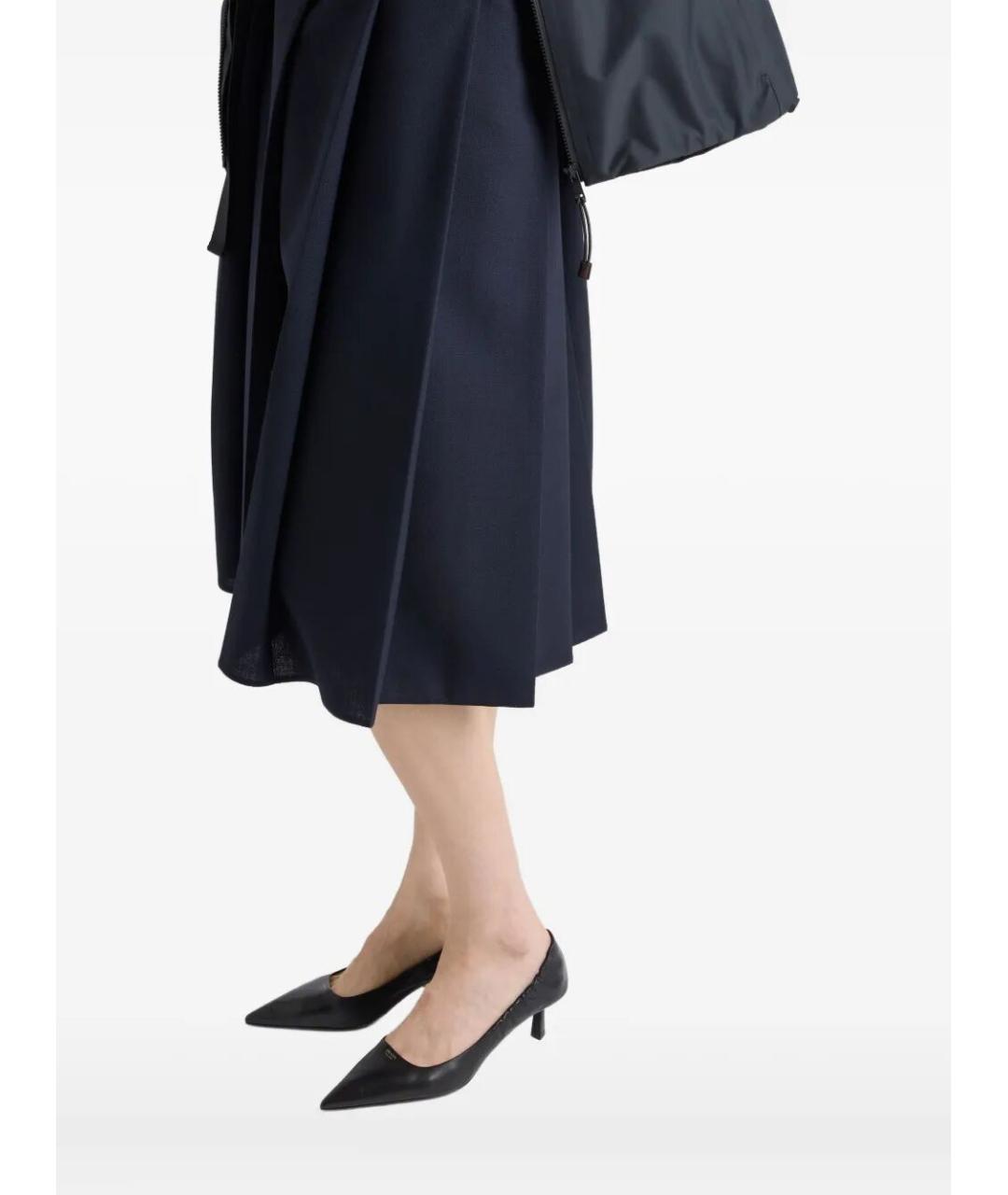 PRADA Синяя шерстяная юбка миди, фото 4