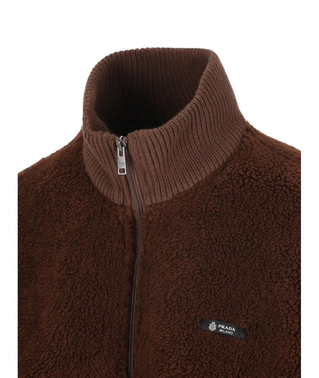 PRADA Коричневая шерстяная куртка, фото 3