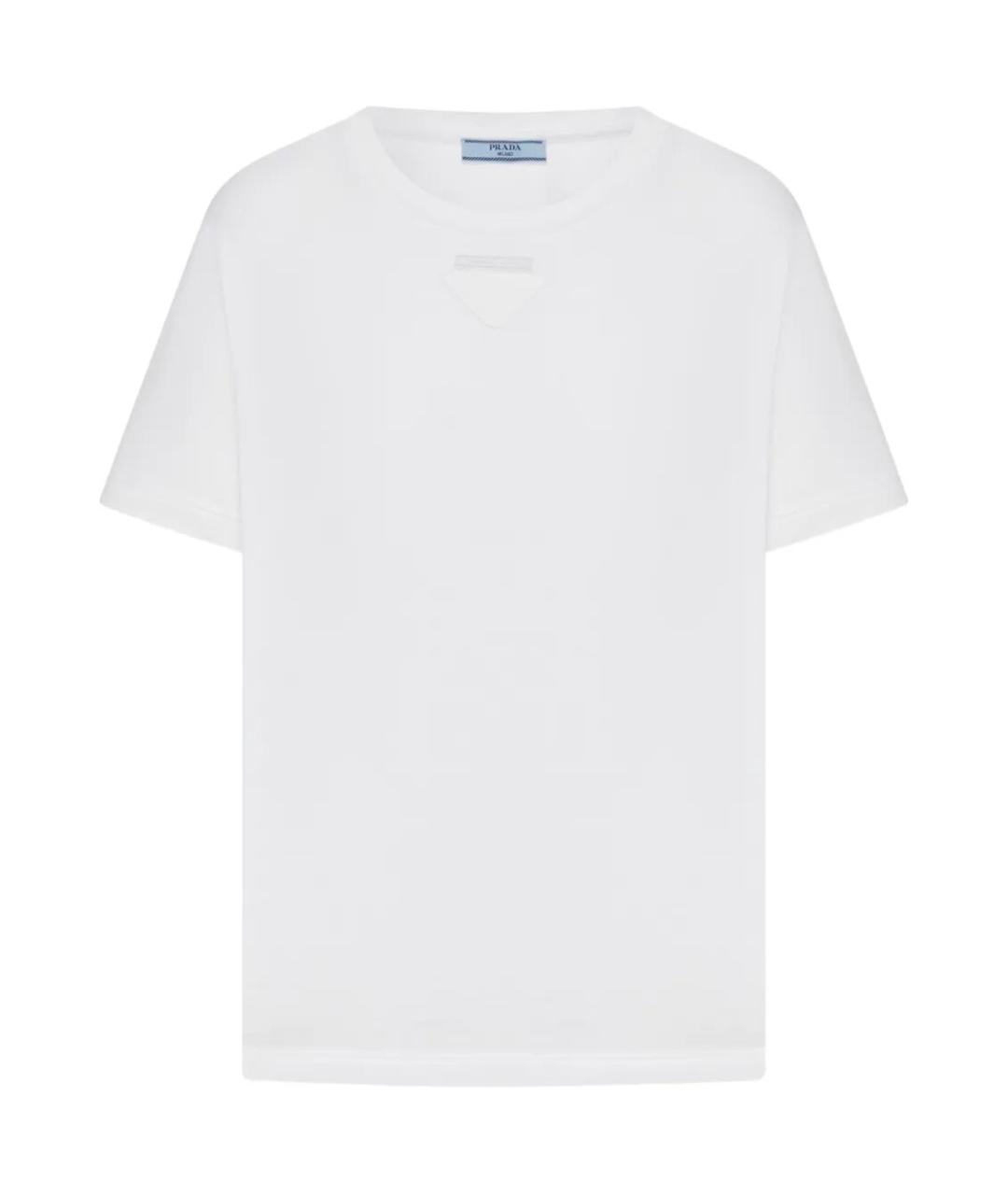 PRADA Белая хлопковая футболка, фото 2