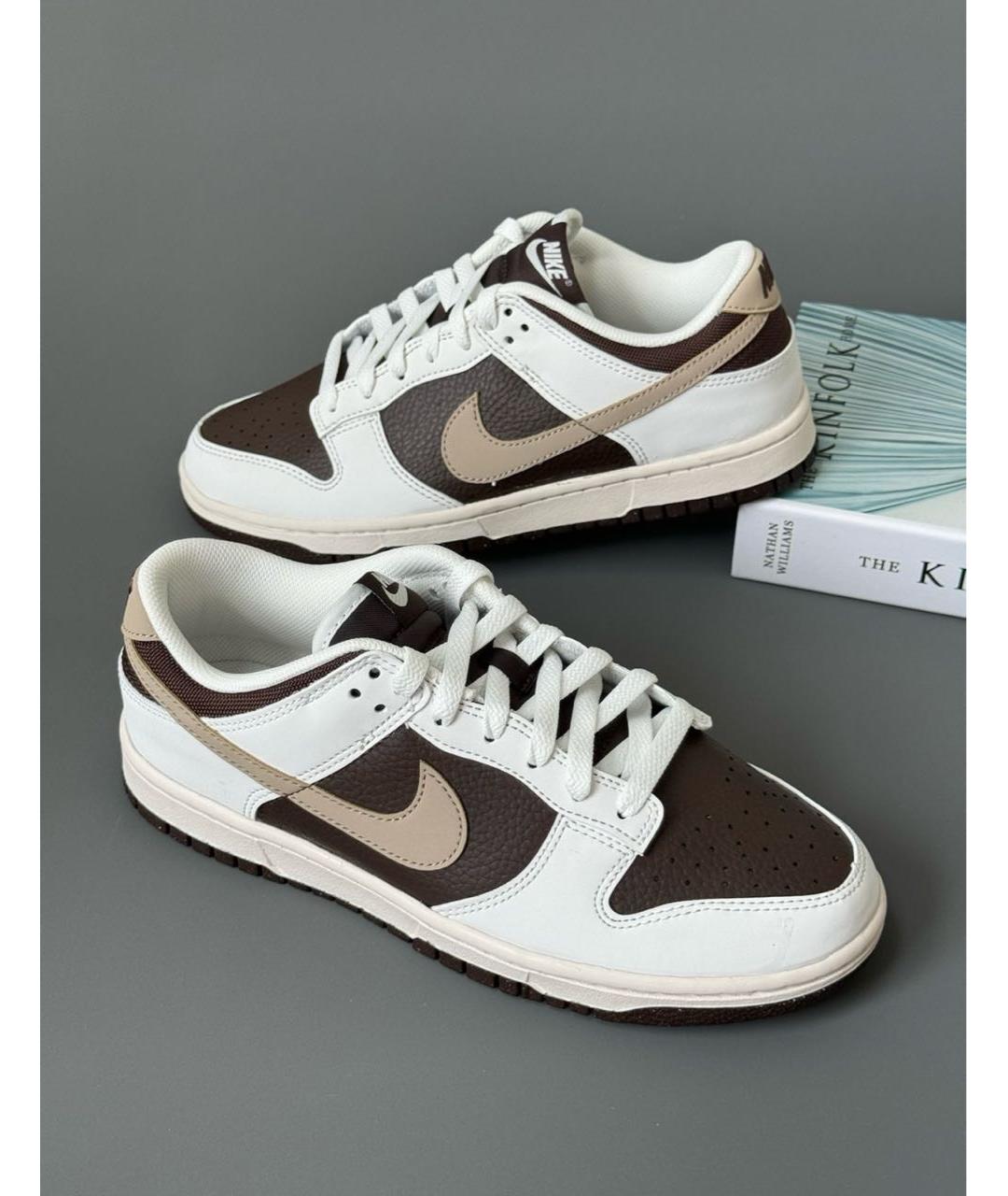 NIKE Белые кожаные низкие кроссовки / кеды, фото 7