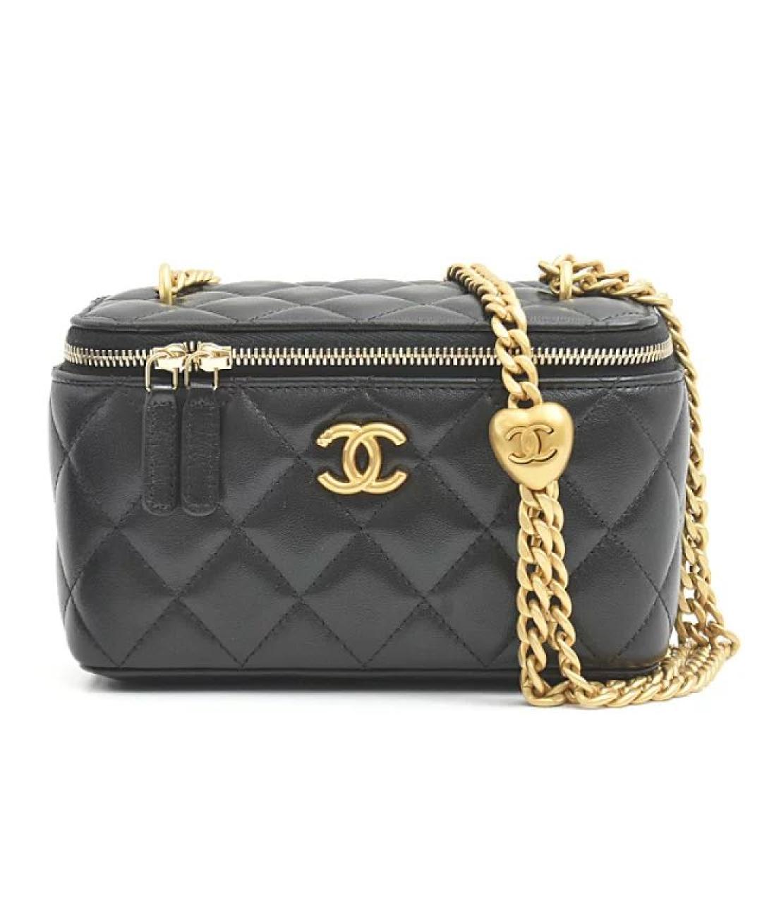 CHANEL Черная кожаная сумка через плечо, фото 9