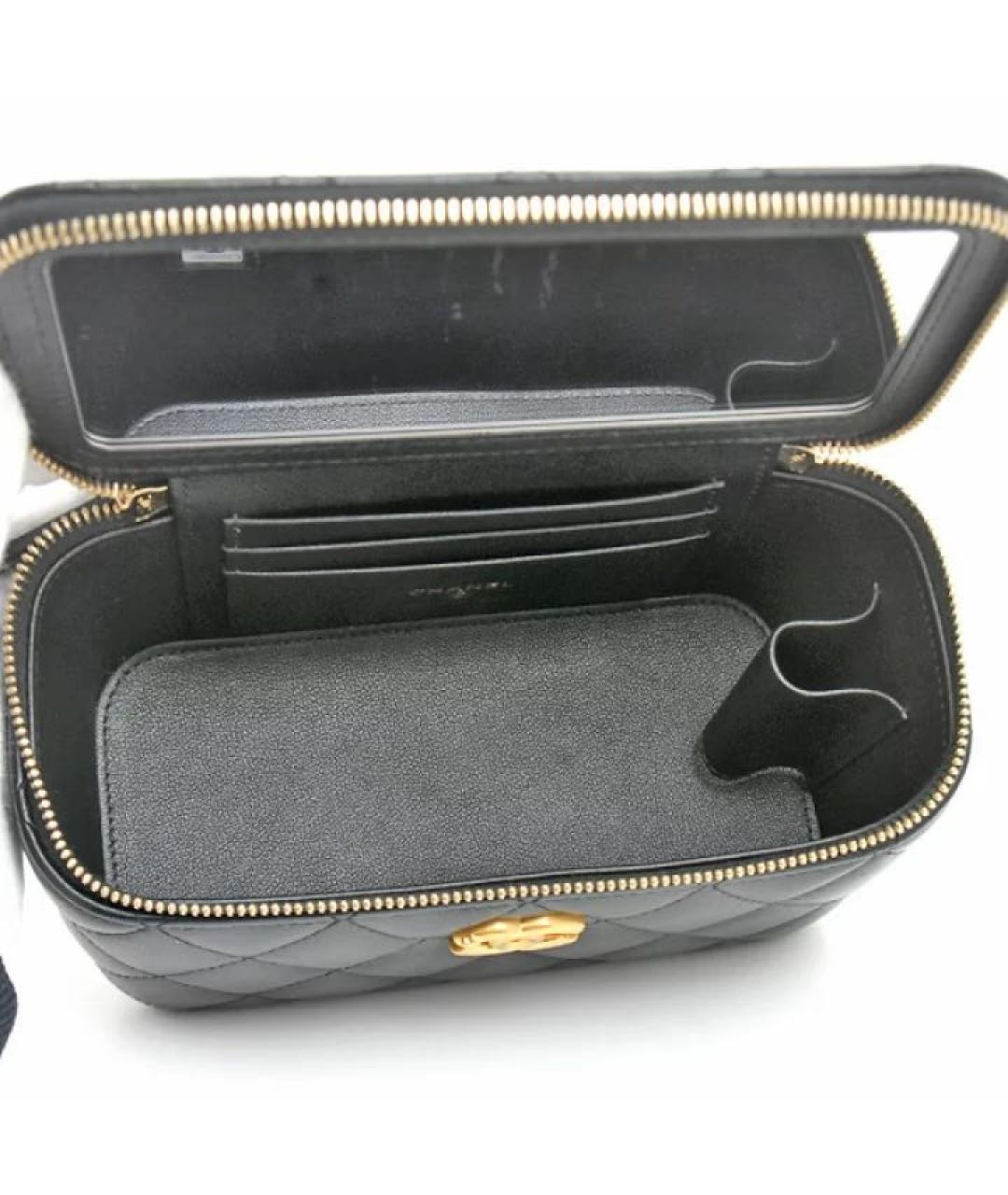 CHANEL Черная кожаная сумка через плечо, фото 4